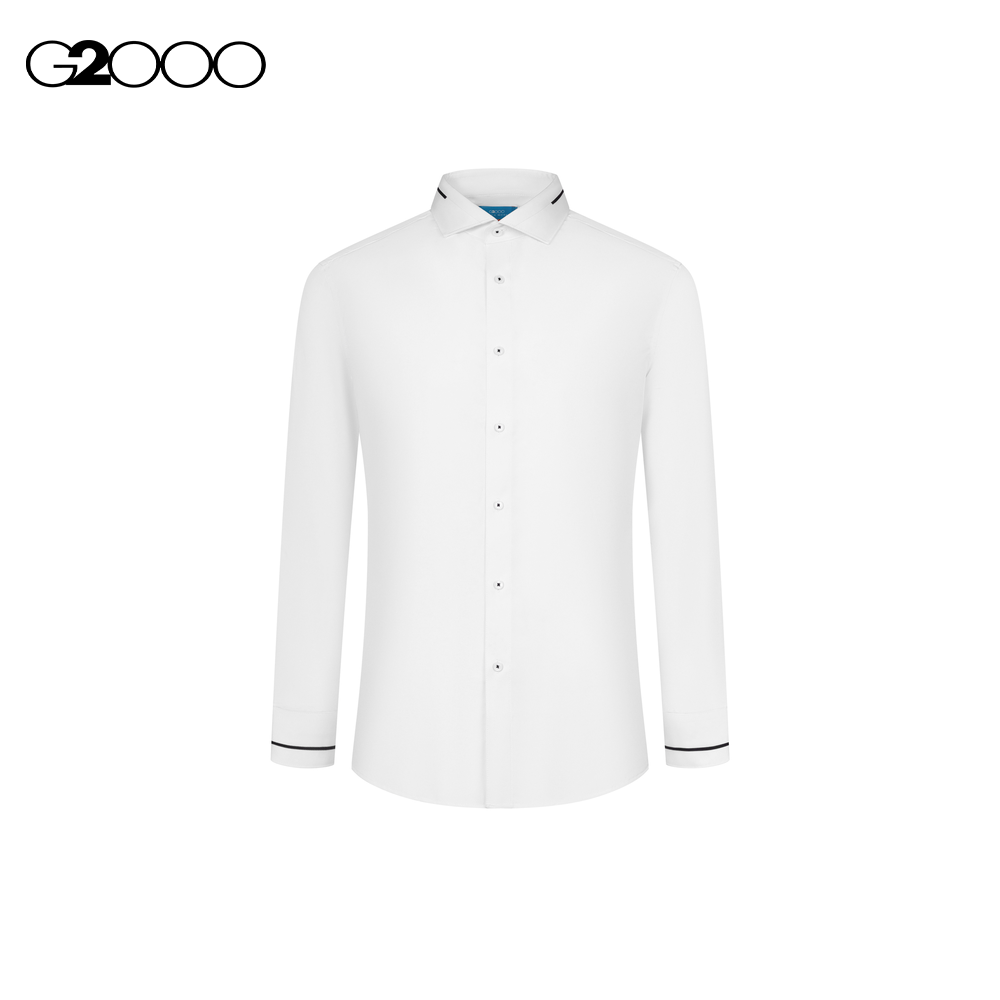 G2000 Men Dry Light Sweat-Wicking Polyester Poplin Design Detail Dress Shirt
